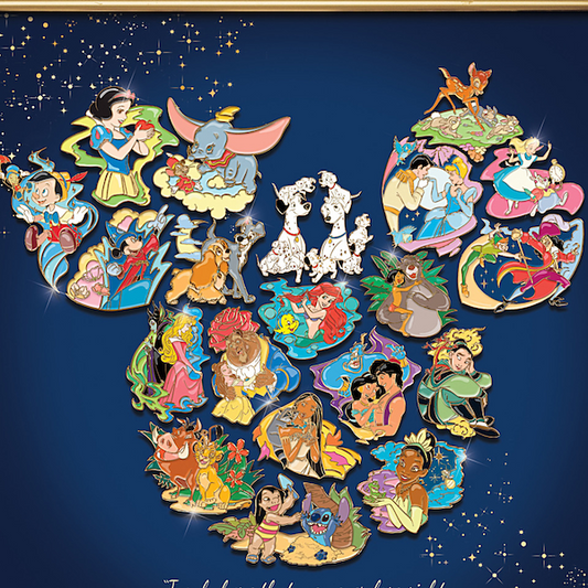 Bradford Exchange Ultimate Disney Puzzle Pin Set