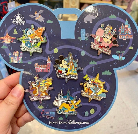 Mickey & Friends Hong Kong Disneyland Pin Set