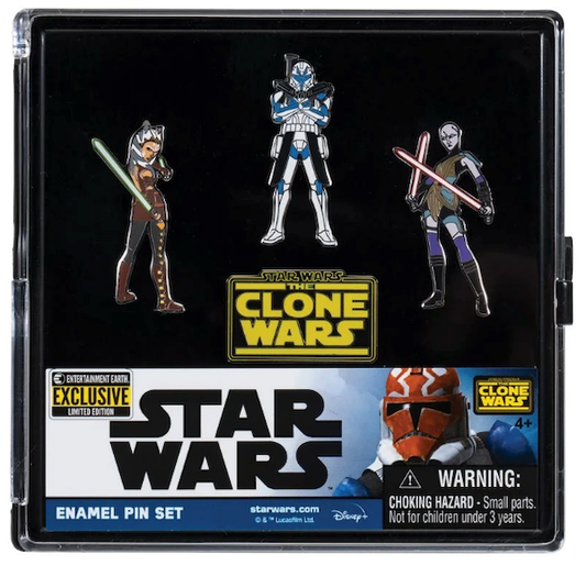 Star Wars The Clone Wars Entertainment Earth Exclusive Pin Set