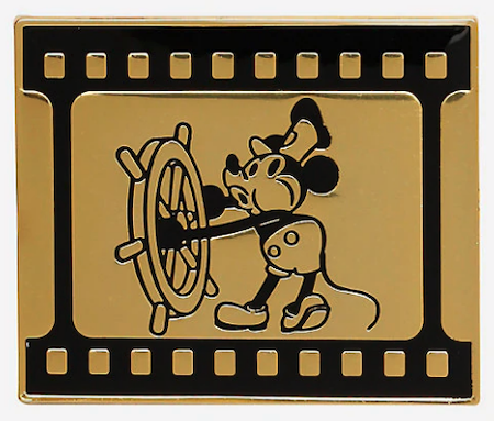 Steamboat Willie Black & Gold Hot Topic Disney Pin