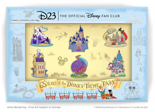 65 Years of Disney Parks D23 Pin Set