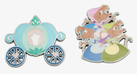 Cinderella Carriage Mice Loungefly Pin Set
