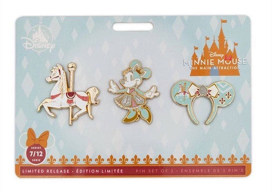 King Arthur Carrousel Minnie Mouse The Main Attraction Pin Set