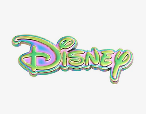 Rainbow Metal Disney Logo Pin