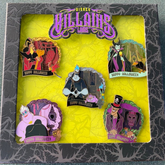 Disney Villains Lairs Halloween 2020 Pin Set
