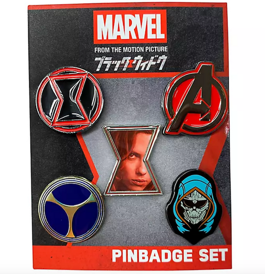 Marvel Black Widow Pin Set at Disney Store Japan