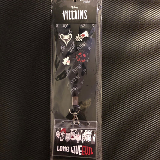 Disney Villains Loungefly Cardholder Lanyard Pin Set
