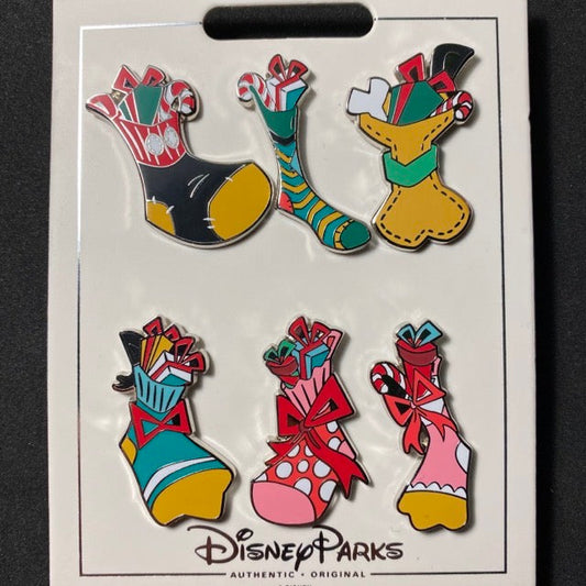Holiday Stockings 2020 Disney Parks Pin Set
