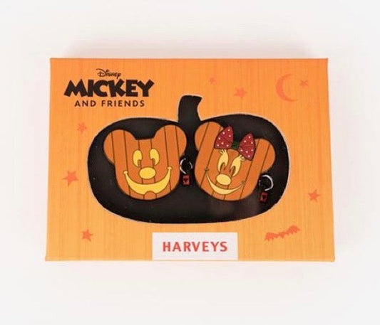 Pumpkin Minnie & Mickey Harveys Disney Pin Set