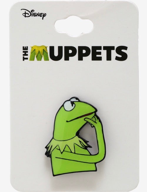 The Muppets Kermit the Frog Think Pin at Hot Topic
