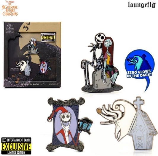 The Nightmare Before Christmas Entertainment Earth Exclusive Pin Set