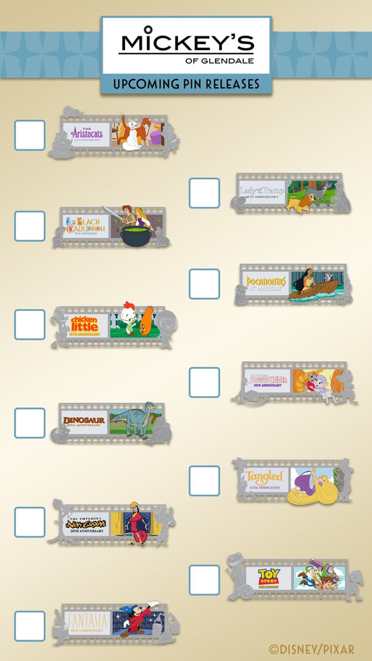 Movie Anniversary Filmstrip Mickey’s of Glendale WDI Pins
