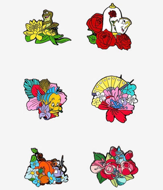 Disney Princess Floral Sidekick Blind Box Pin Set at Hot Topic