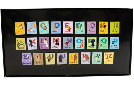 Star Wars Artist Series Alphabet 26-Piece Pin Set by Shag