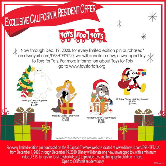 Toys of Tots 2020 Disney Pins