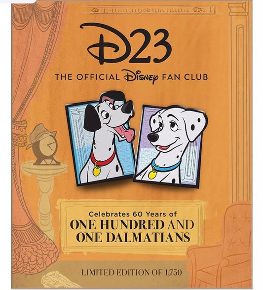 101 Dalmatians 60th Anniversary D23 Exclusive Pin Set