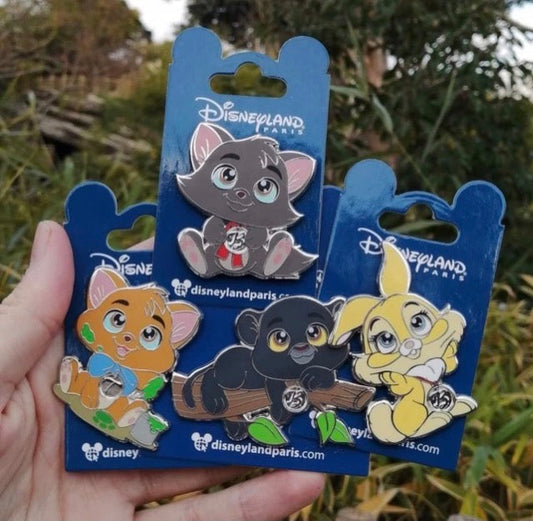 Bagheera, Miss Bunny, Berlioz and Toulouse Minis Pins - Disneyland Paris
