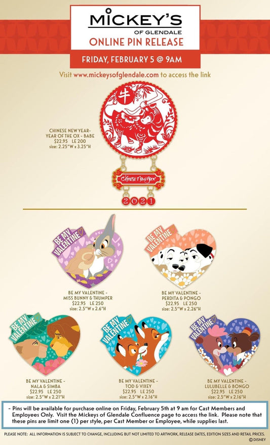 Chinese New Year & Valentine’s Day 2021 WDI Pin Release