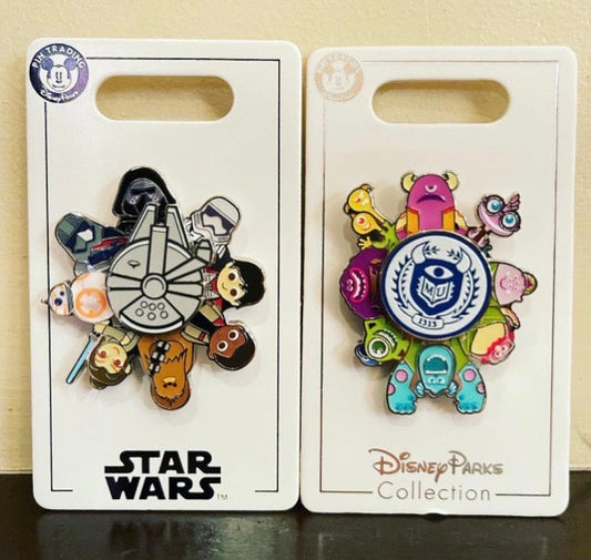 Star Wars & Monsters University Spinner Pins at Shanghai Disney Resort