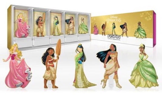 The 2021 Disney Princess Limited Edition FiGPiN Gold Plated Box Set