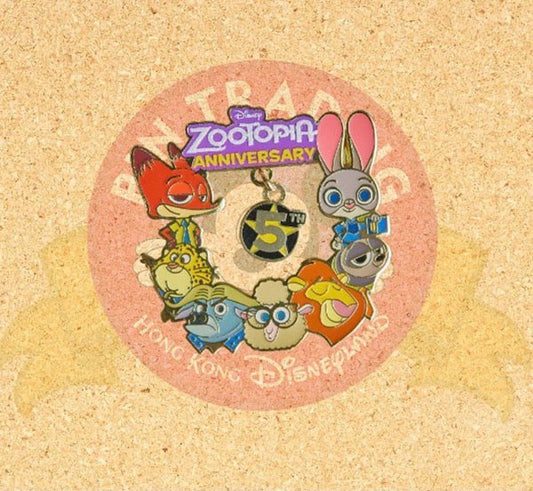 Zootopia 5th Anniversary Hong Kong Disneyland Pin