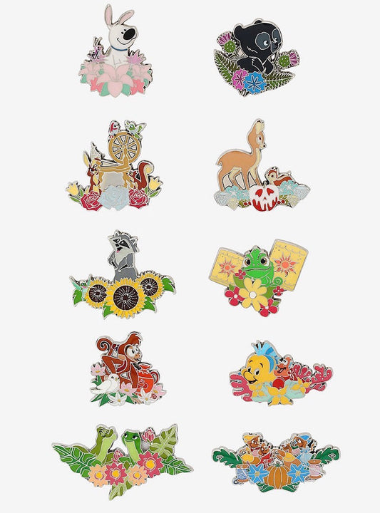 Disney Princess Sidekick Floral Blind Box Pins at BoxLunch