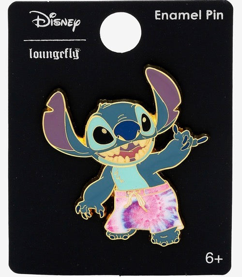 Stitch Tie-Dye Shorts BoxLunch Disney Pin