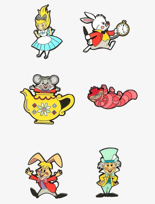 Alice in Wonderland Character Blind Box Loungefly Pins at Hot Topic
