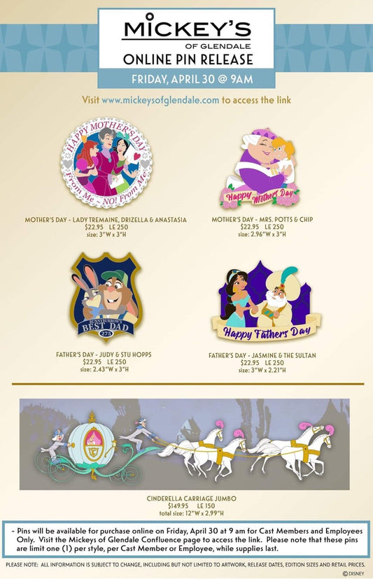 Mother’s Day & Father’s Day 2021 WDI Pin Release