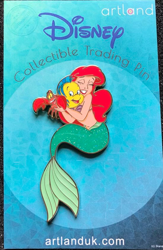 Ariel, Flounder, Sebastian LE 300 ArtLand Disney Pin