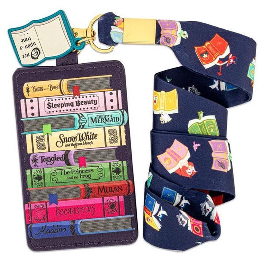 Loungefly Disney Princess Books Cardholder Lanyard