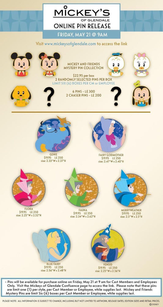 Mickey & Friends Mystery Collection and Profiles WDI Pin Release