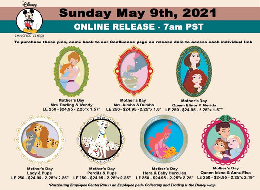 Mother’s Day 2021 Disney Employee Center Pins