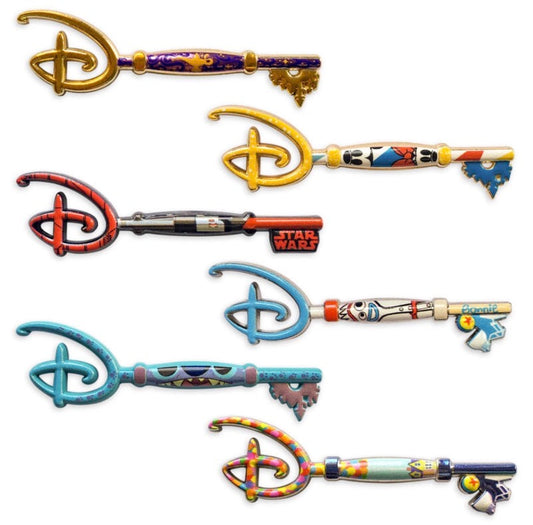 World of Disney Series 2 Mystery Key Pin Set