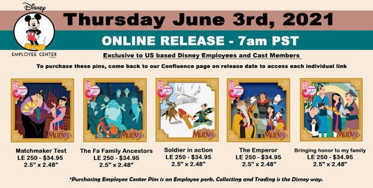 Mulan Disney Employee Center Pins