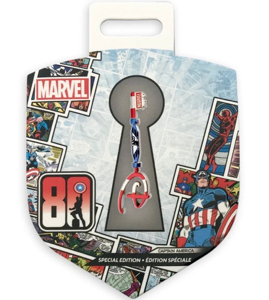 Captain America 80th Anniversary Collectible Key Disney Pin
