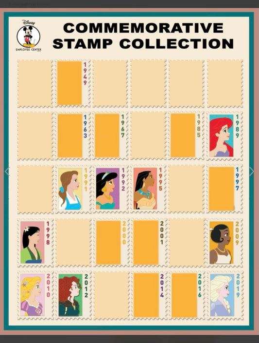 Commemorative Stamp Collection Series 2 Disney Employee Center Pins