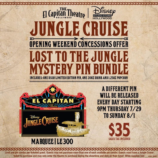 Jungle Cruise Disney Studio Store Hollywood Pins