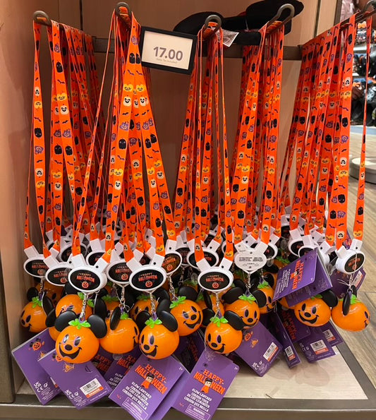 Mickey Mouse Pumpkin Halloween 2021 Light-Up Lanyard