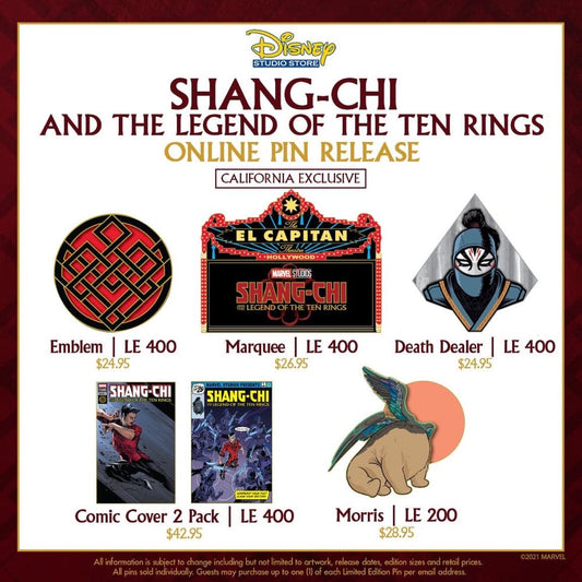 Marvel Shang-Chi and the Legend of the Ten Rings DSSH Pins