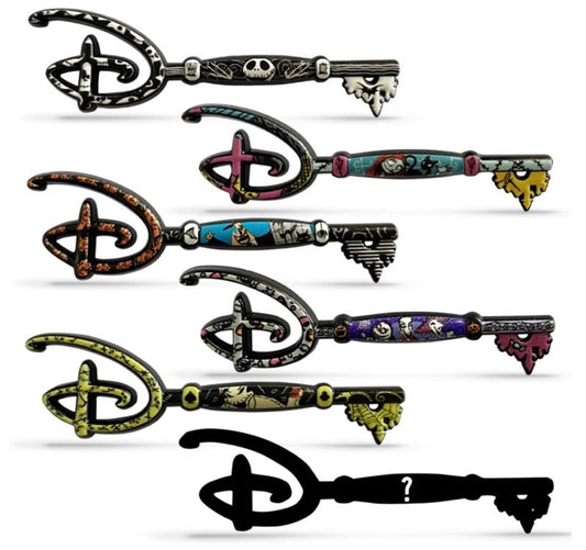 The Nightmare Before Christmas Mystery Key Pin Set