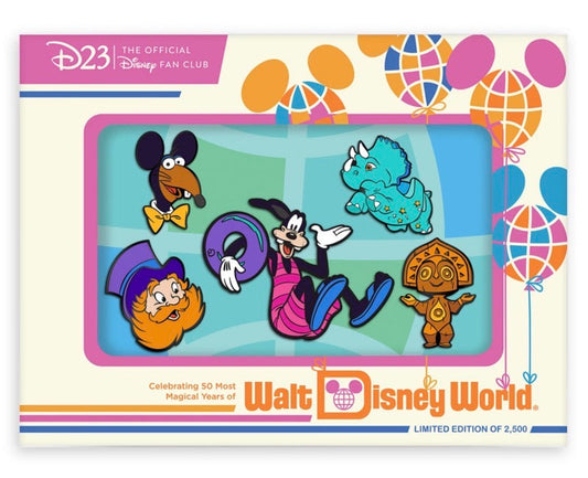 The Vacation Kingdom of the World D23 Exclusive Disney Pin Set