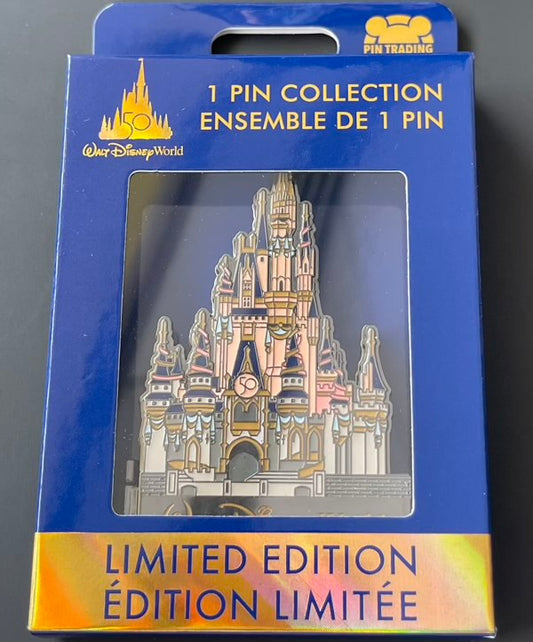 Walt Disney World 50th Anniversary Castle Hinged Pin in Box