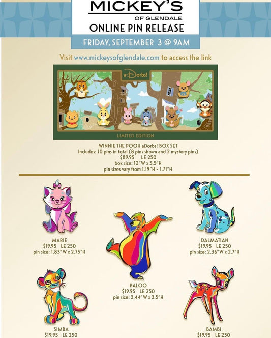 Winnie the Pooh aDorbs! & Character WDI Pin Releases