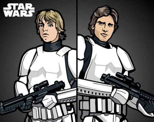 Han Solo and Luke Skywalker as Stormtroopers FiGPiN Release