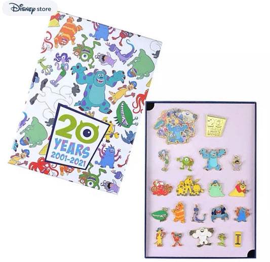 Monsters, Inc. 20th Anniversary Pin Set at Disney Store Japan