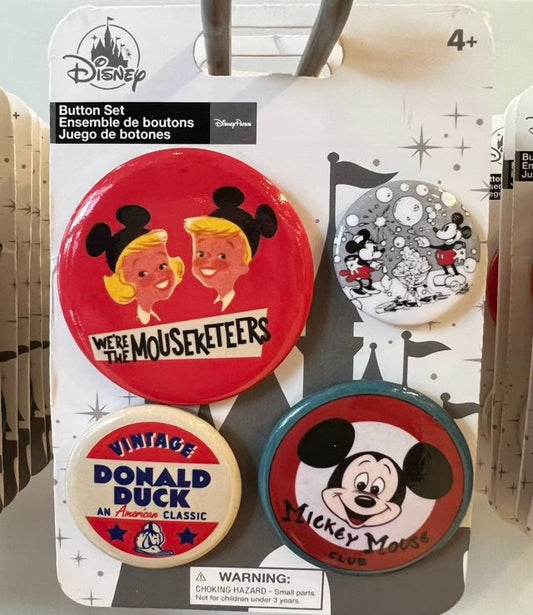 Mouseketeers Retro Button Set at Disney Parks