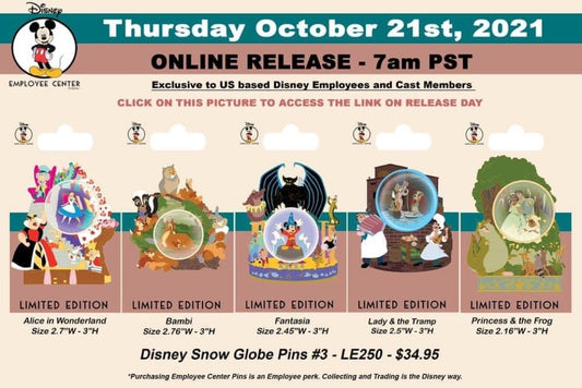 Snow Globes #3 Pin Series at Disney Employee Center