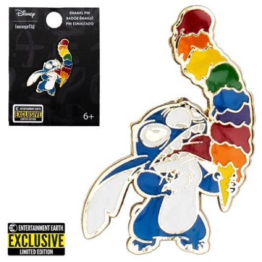 Stitch Ice Cream Rainbow Entertainment Earth Pin