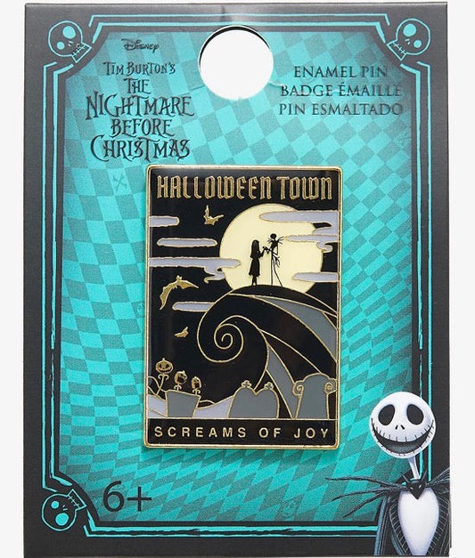 The Nightmare Before Christmas Halloween Town Tourism Pin at BoxLunch